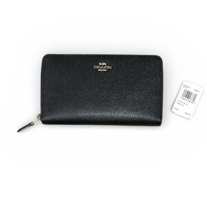 Coach Black Textured Leather Wallet